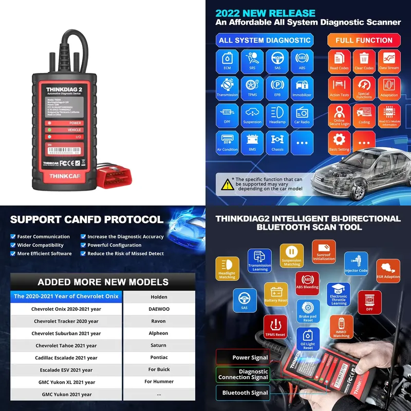Car Diagnostic Tool - Thinkdiag 2 Ferramenta de Diagnóstico Scanner