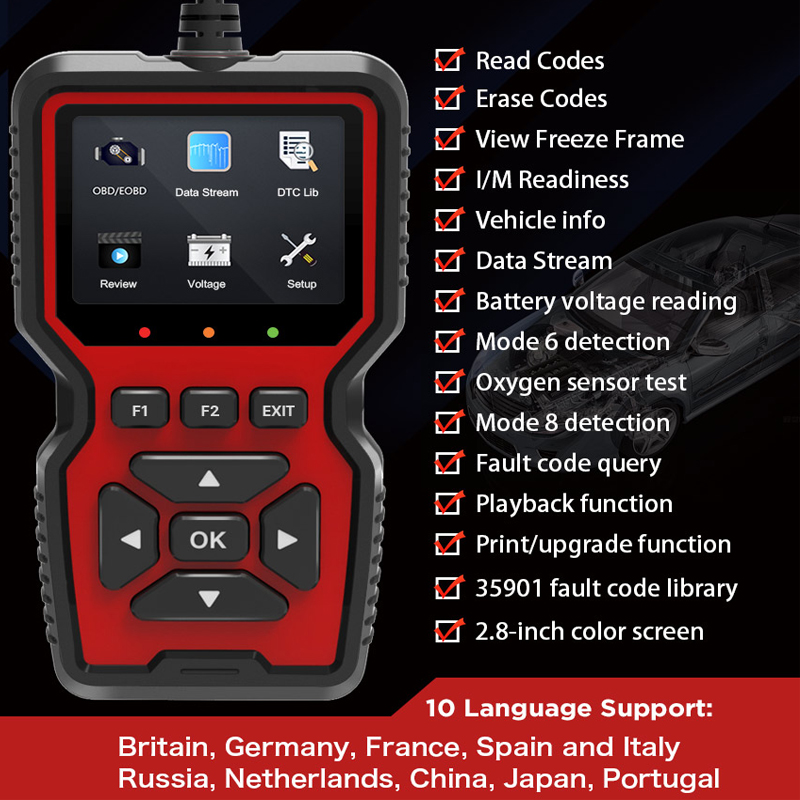 Leitor de Códigos OBDII V519,  - Car Diagnostic Tool avaliação e preço